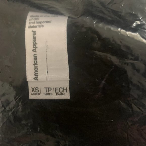 NWT AMERICAN‎ APPAREL WOMEN'S FINE JERSEY T-SHIRT BLACK XS - Picture 8 of 10